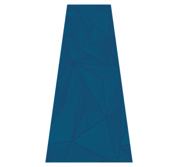 Office vinyl rug in blue geometric pattern - TenStickers