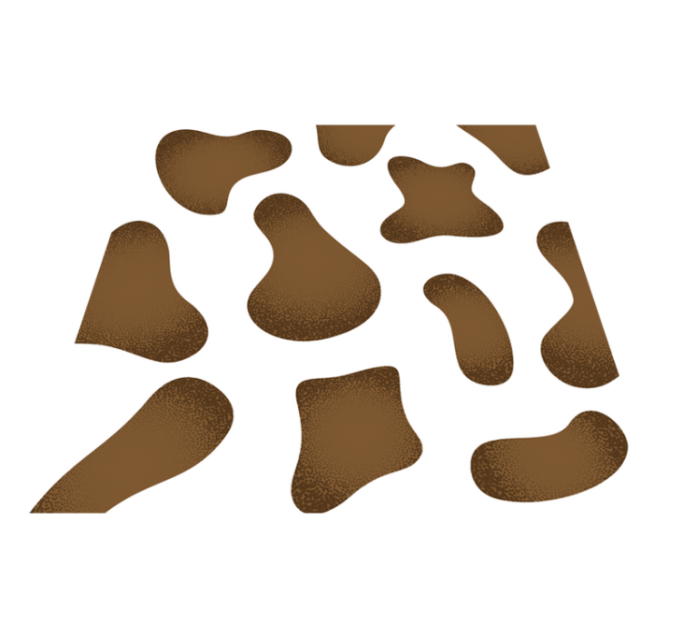 Brown cow animal print vinyl rug - TenStickers