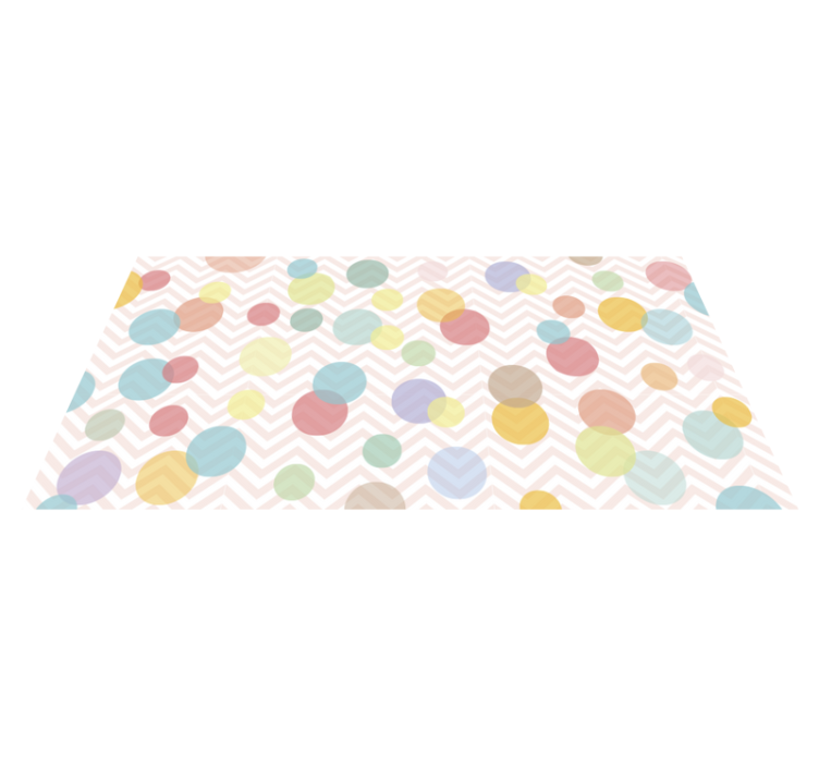 polka dots pastel shades babies vinyl rug - TenStickers