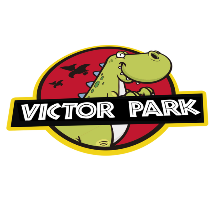 Personnalised Jurassic Park kids vinyl rug - TenStickers