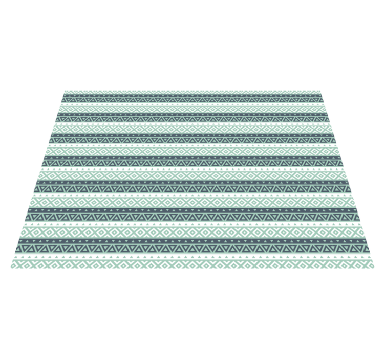 Blue ethnic striped vinyl rug - TenStickers