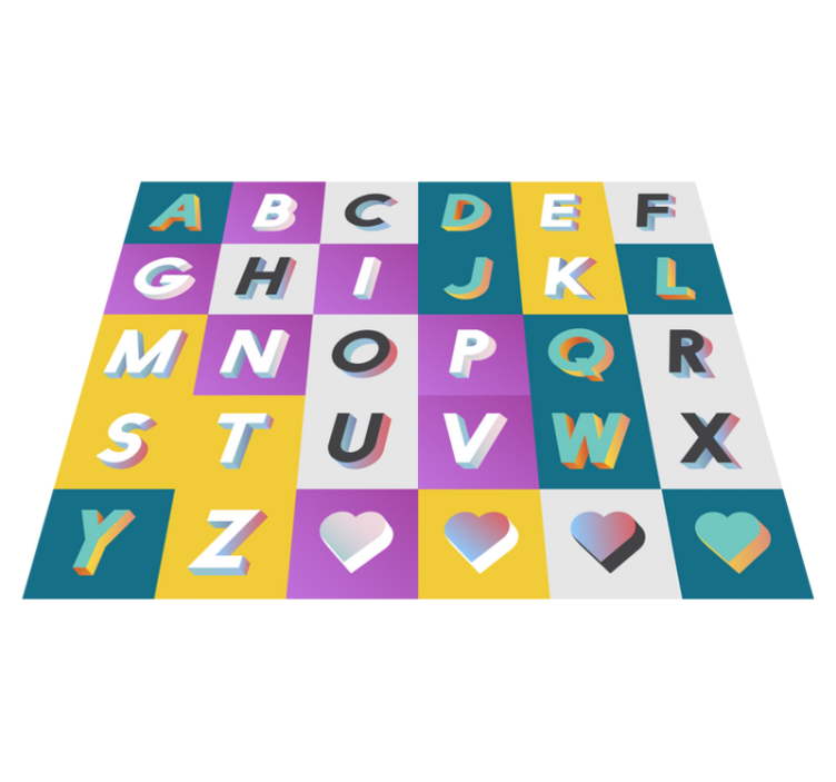 Modern alphabet vinyl rug - TenStickers