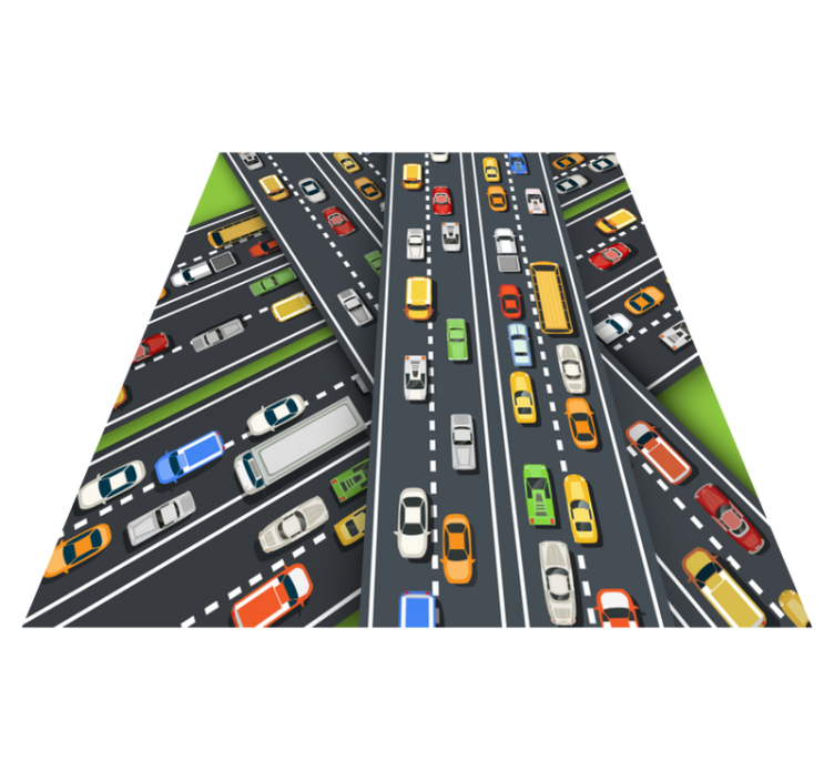 Original road jam vinyl rug - TenStickers