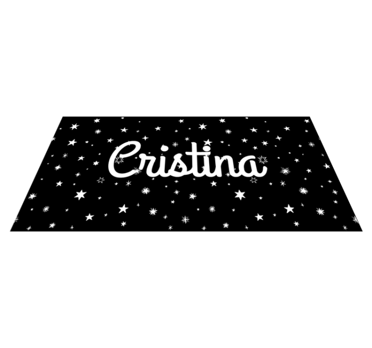 Starry night vinyl rug customizable with name - TenStickers