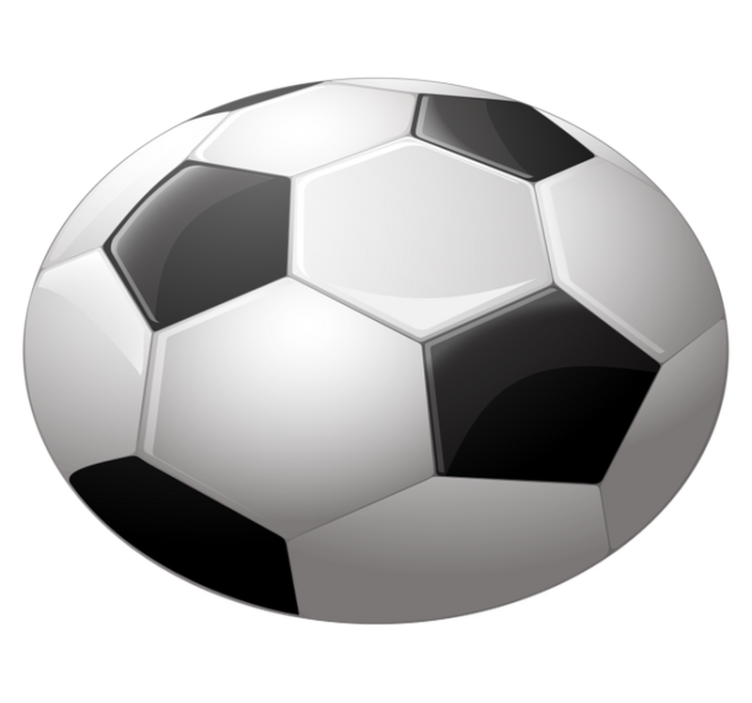 Soccer Ball Illusion game vinyl rug - TenStickers