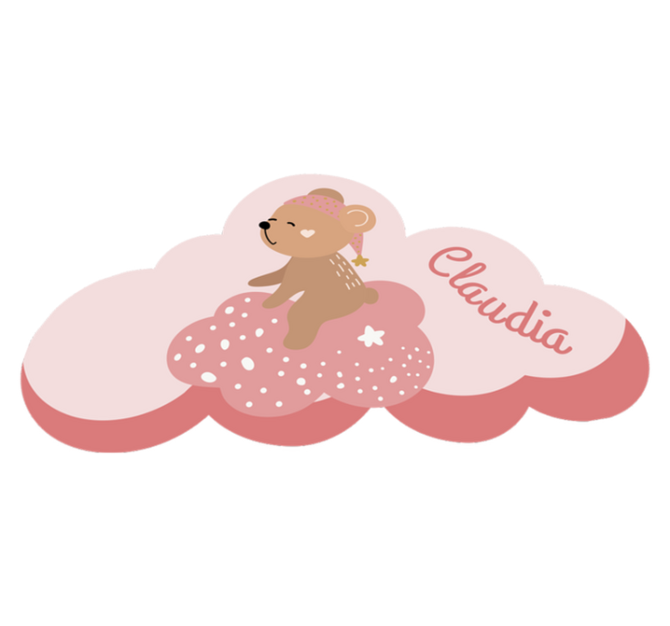 Personalized pink vinyl rug for children - TenStickers