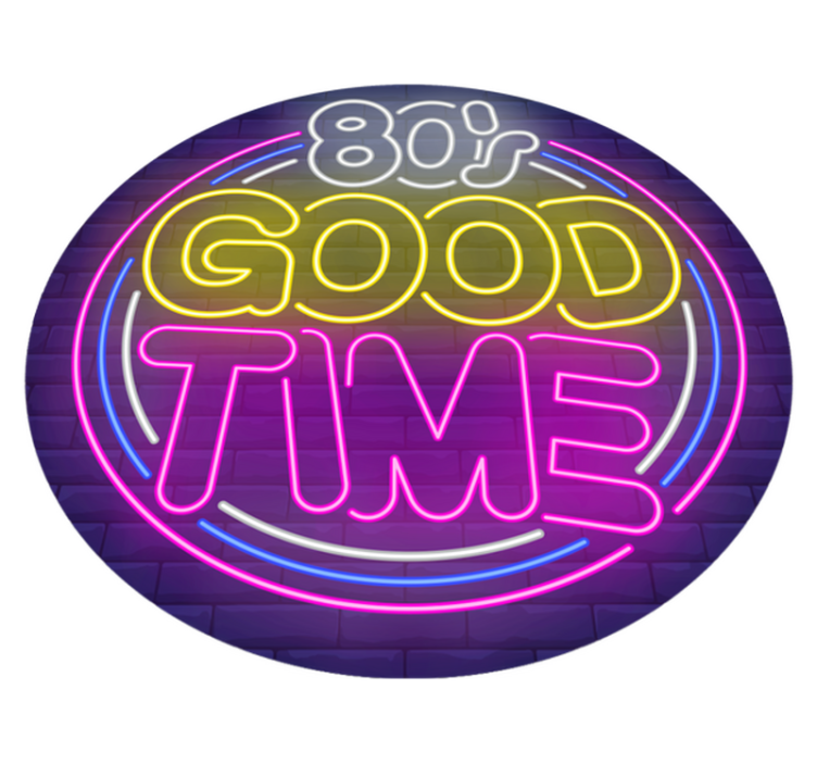 80's Good Time custom rug - TenStickers