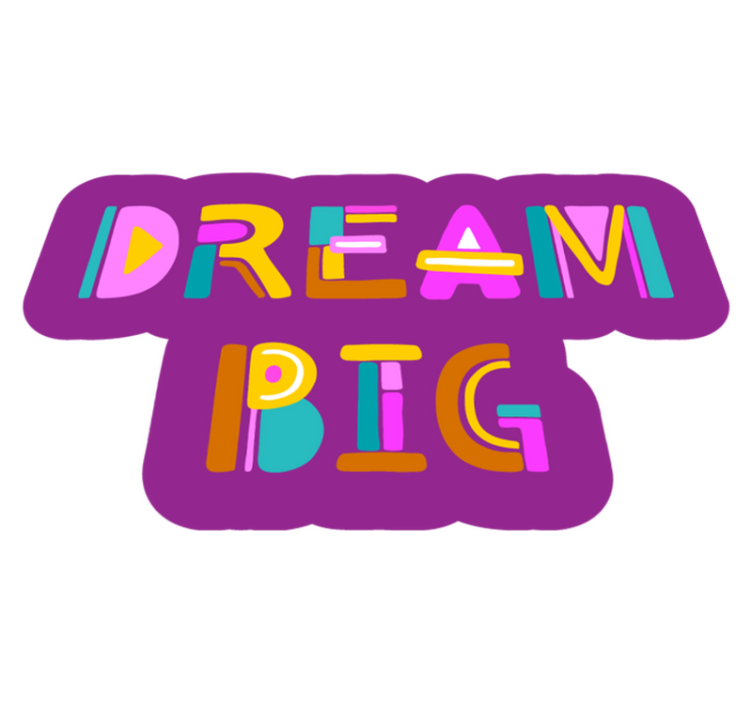 Dream Big Typography kids vinyl rug - TenStickers