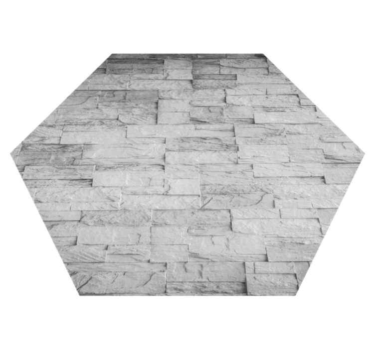 Hexagonal texture stone vinyl rug - TenStickers