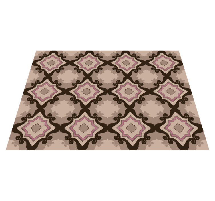 Marvellous barroque tiles vintage vinyl rug - TenStickers