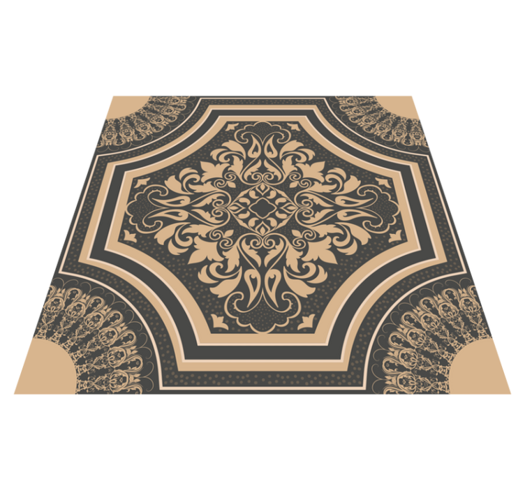 Fantastic barroque style vintage vinyl rug - TenStickers