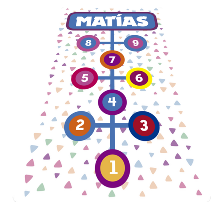 Funny customizable hopscotch game vinyl rug - TenStickers