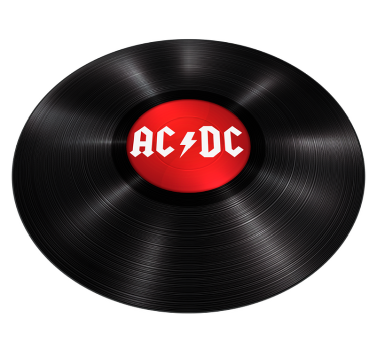 Wonderful rock music ACDC vinyl rug - TenStickers