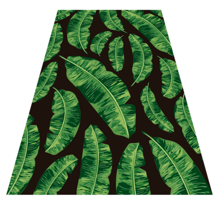 Elegant tropical leafs vinyl rug - TenStickers