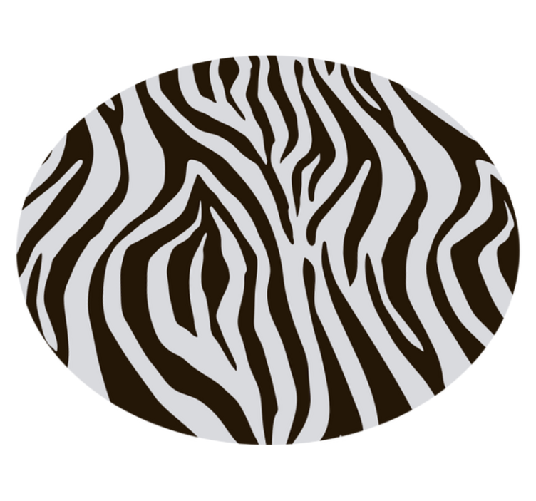 Spectacular round zebra animal print vinyl rug - TenStickers
