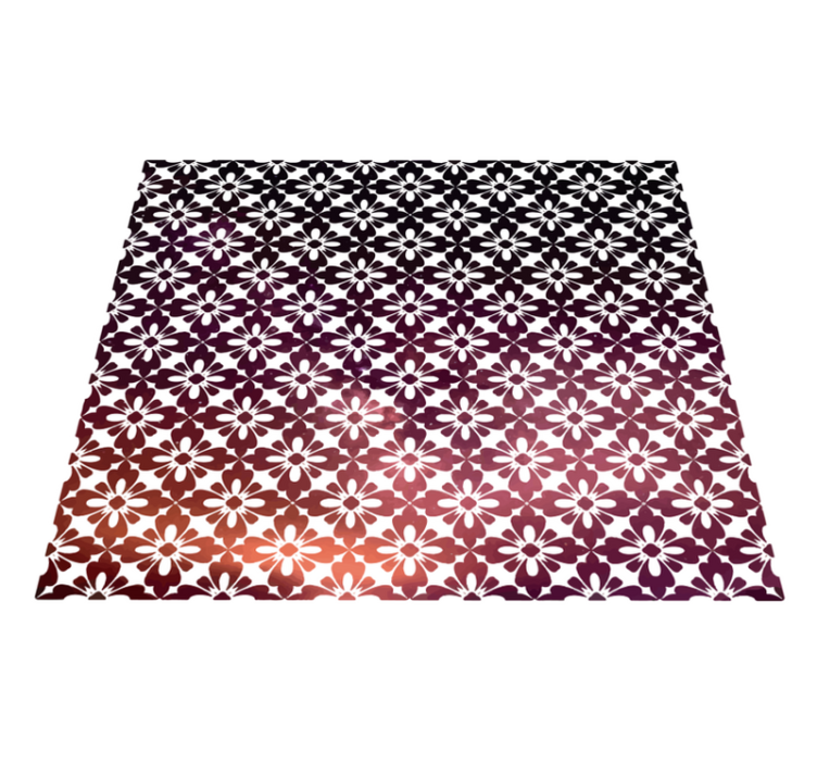 Ornamental flowers floral vinyl rug - TenStickers