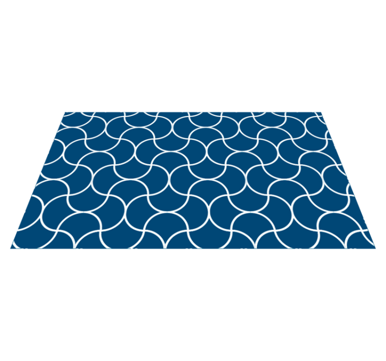 Wavy shapes minimal vinyl rug - TenStickers