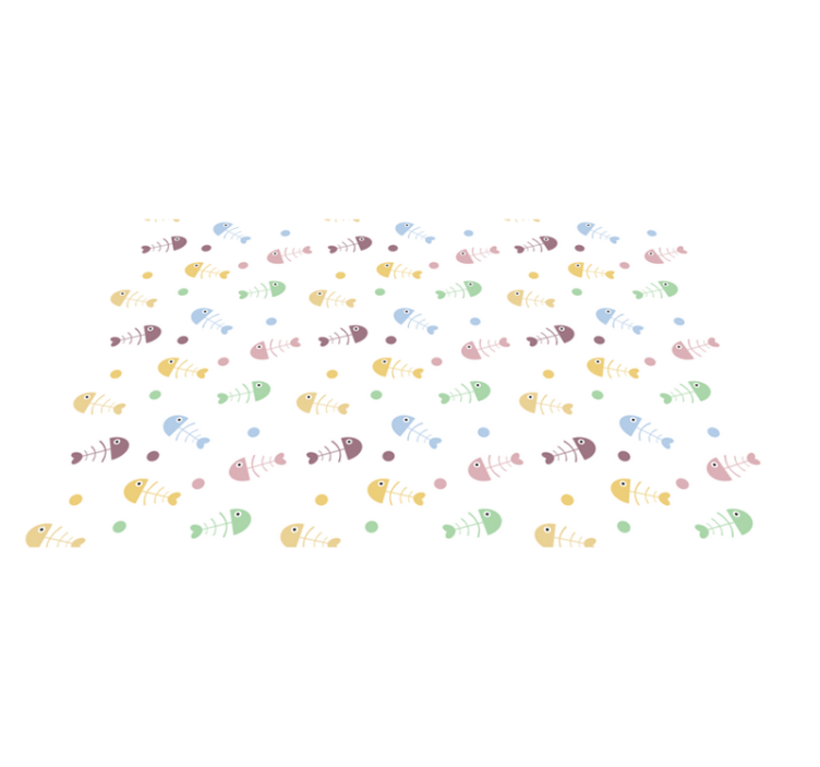 Fish bones animal vinyl rug - TenStickers