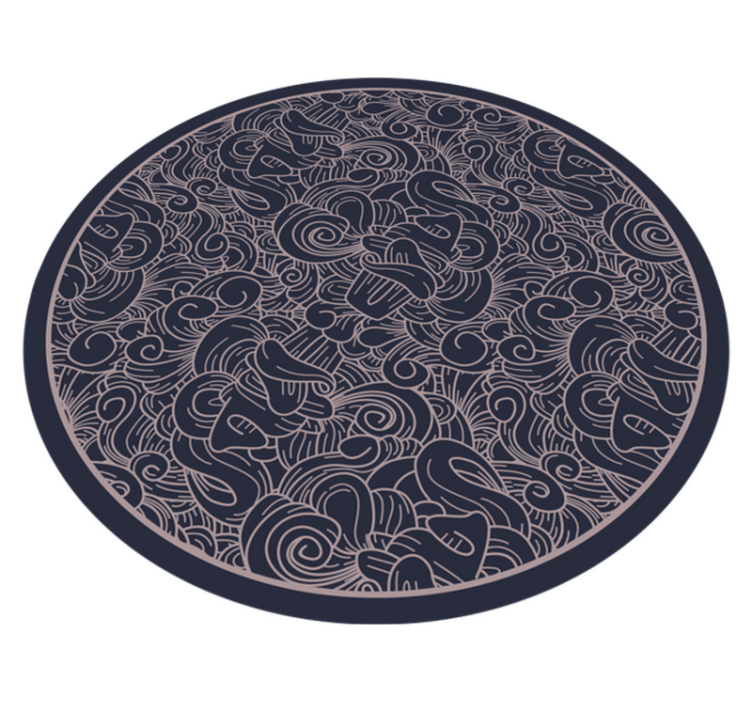 Abstract paisley vinyl living room rug - TenStickers