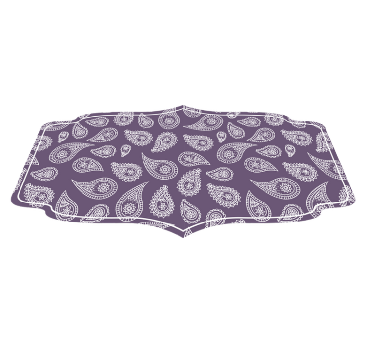 Retro Paisley vinyl bedroom rug - TenStickers