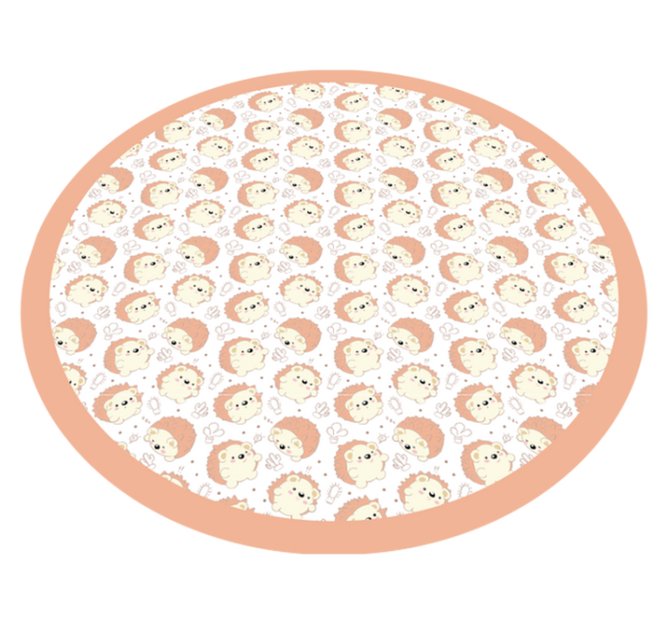 Lion Circular Pattern nursery vinyl rug - TenStickers