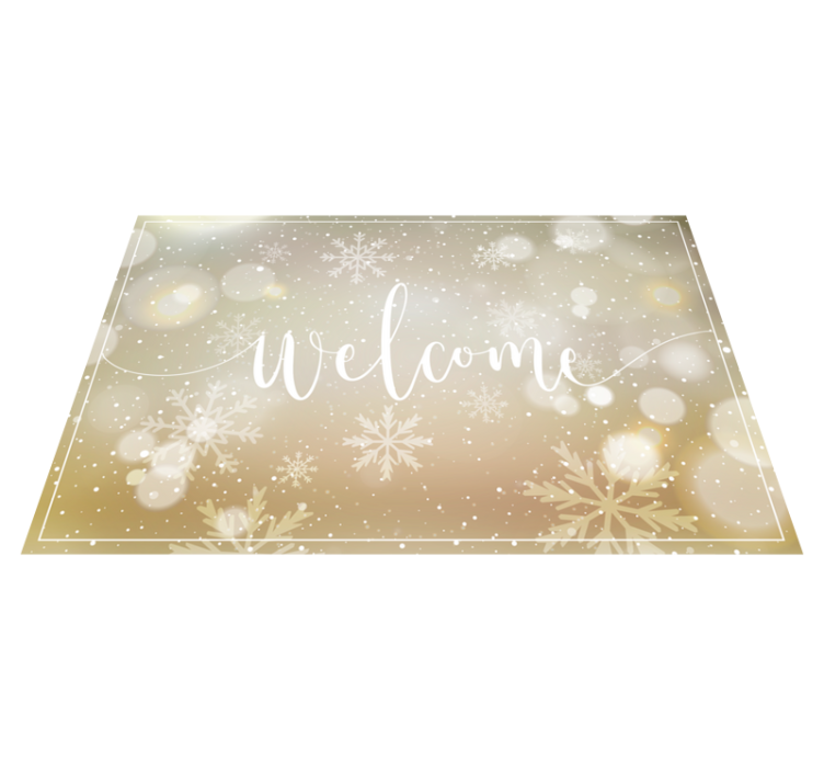 Seasonal Welcome Message Christmas vinyl rug - TenStickers