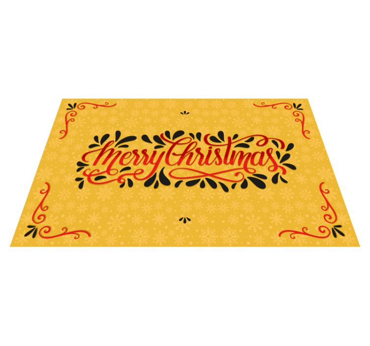 Festive Greetings Christmas vinyl rug - TenStickers