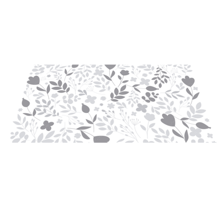 Floral Silhouette floral vinyl rug - TenStickers