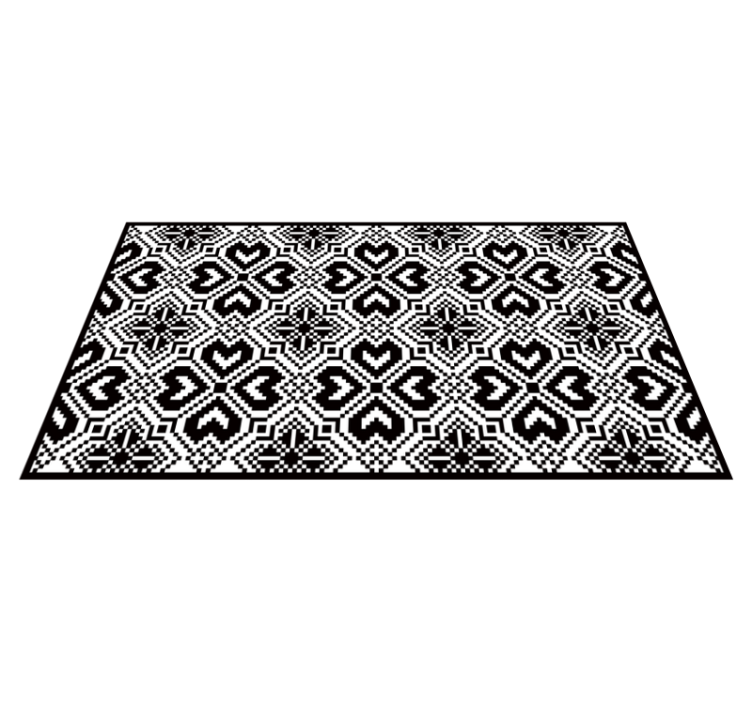 Slavic seamless black and white modern rug - TenStickers