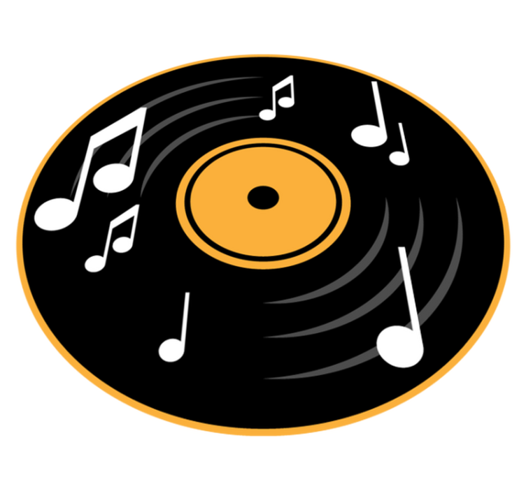 Musical notes teen vinyl rug - TenStickers