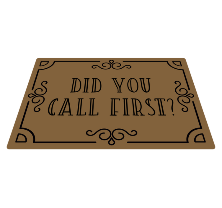 Call First Reminder custom rug - TenStickers