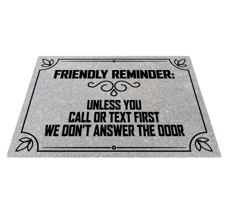 Friendly Reminder Alert custom rug - TenStickers