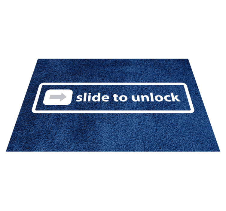 Slide Unlock Design custom rug - TenStickers