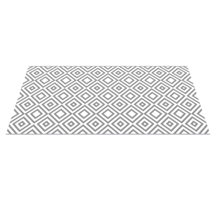 Panorama grey squares modern vinyl rug - TenStickers