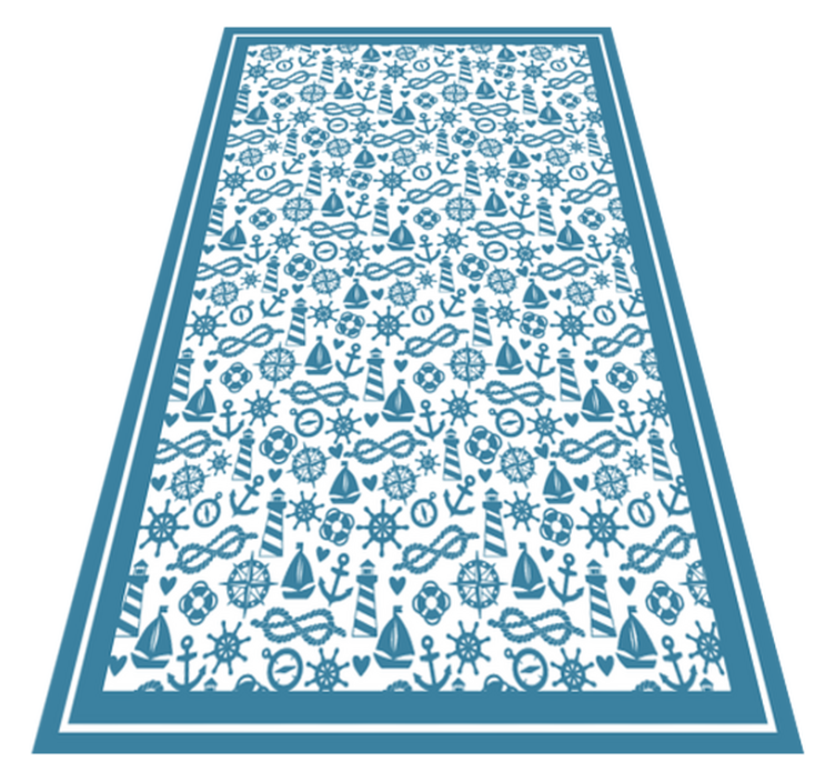Nautical Playtime kids vinyl rug - TenStickers