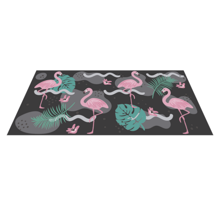 Tropical Flamingo Pattern animal vinyl rug - TenStickers