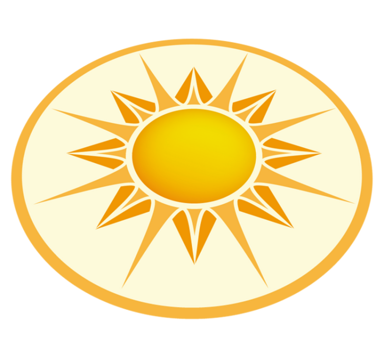 Yellow Round Pattern mandala rug - TenStickers