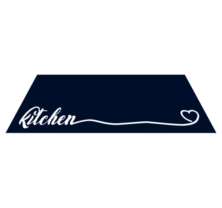 vinyl rug kitchen and heart custom rug - TenStickers