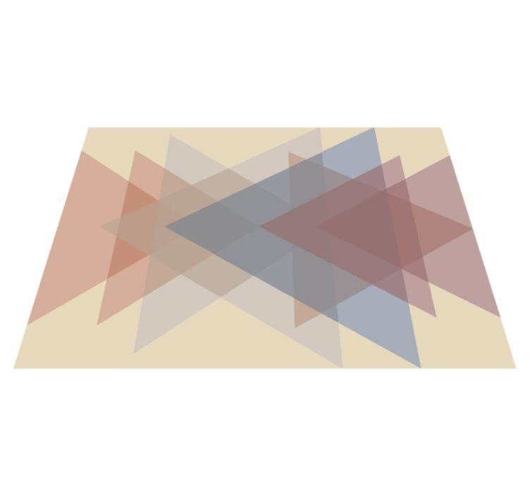 Geometric Overlap geometric vinyl rug - TenStickers