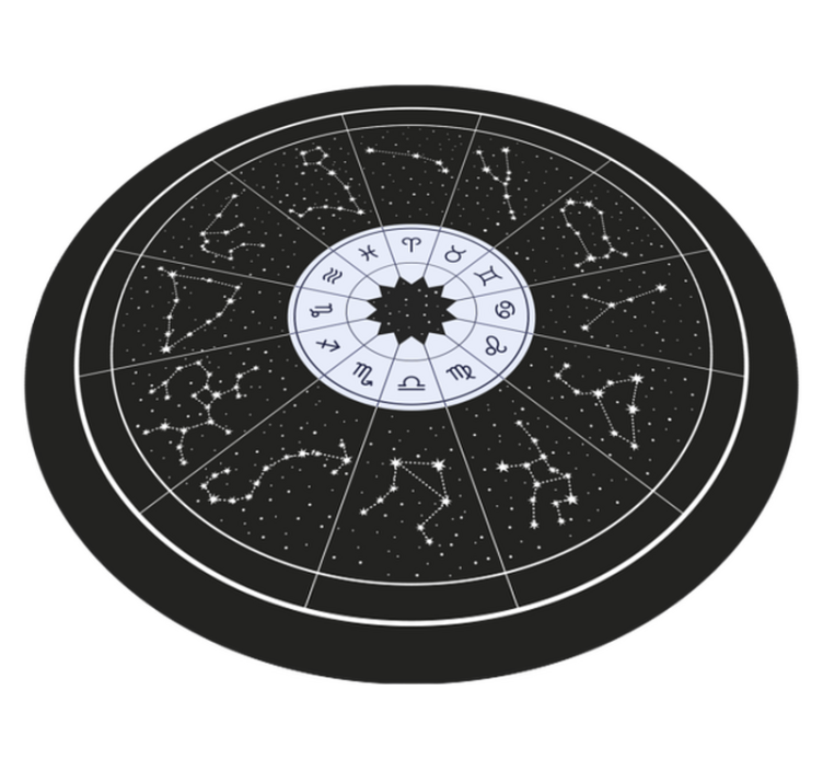 zodiac signs and constellations vinyl rug - TenStickers