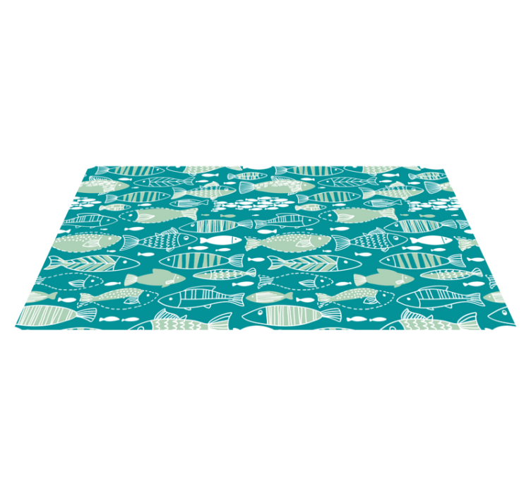 Aquatic Pattern animal vinyl rug - TenStickers