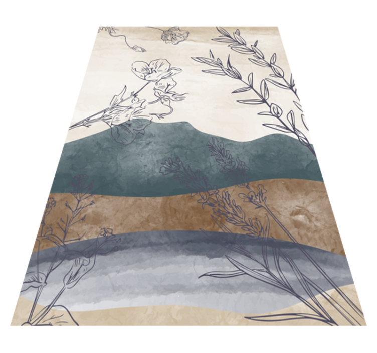 Painted Nature floral rug - TenStickers