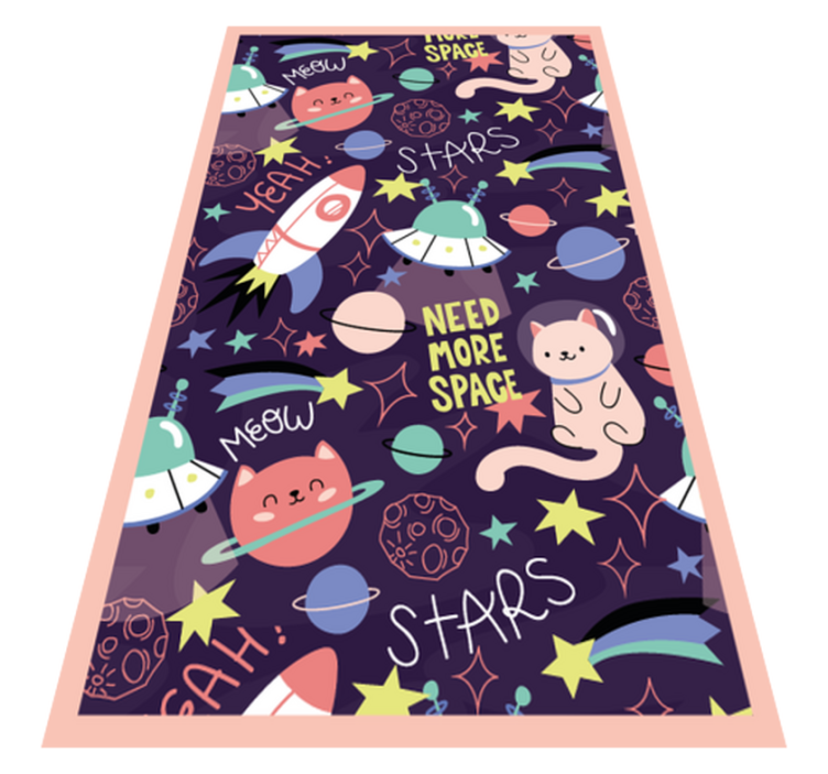 Space-Themed Playarea kids vinyl rug - TenStickers