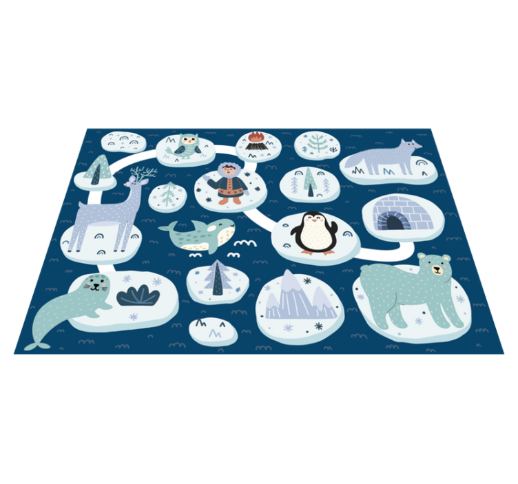 Arctic Adventure kids vinyl rug - TenStickers