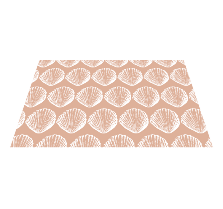 Seashell Pattern floral vinyl rug - TenStickers