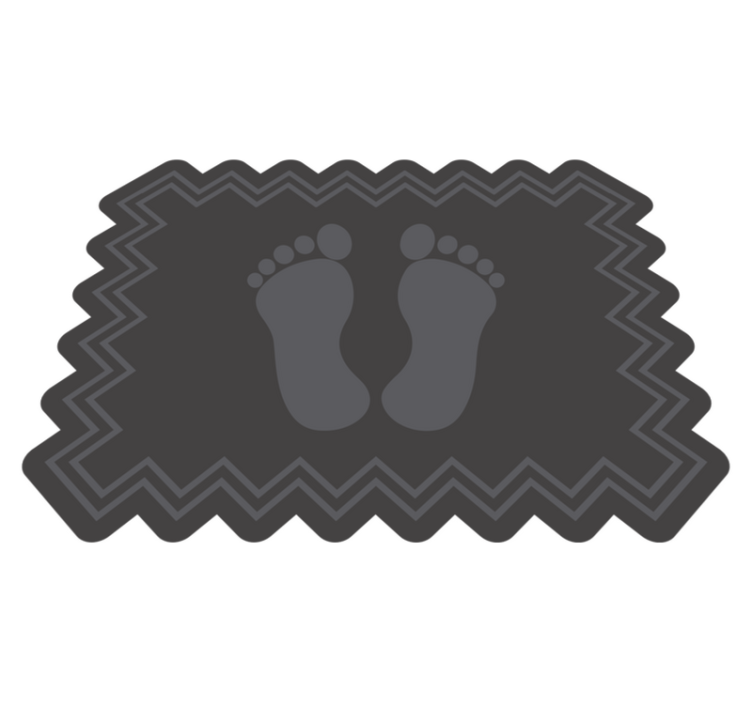 Footprint Bathmat bathroom vinyl rug - TenStickers