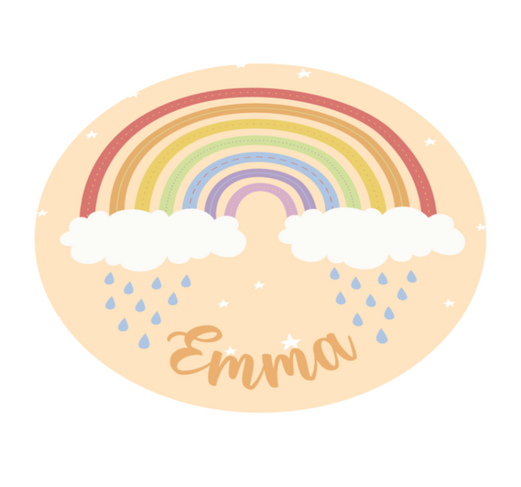 Personalised Rainbow Vinyl Rug - TenStickers