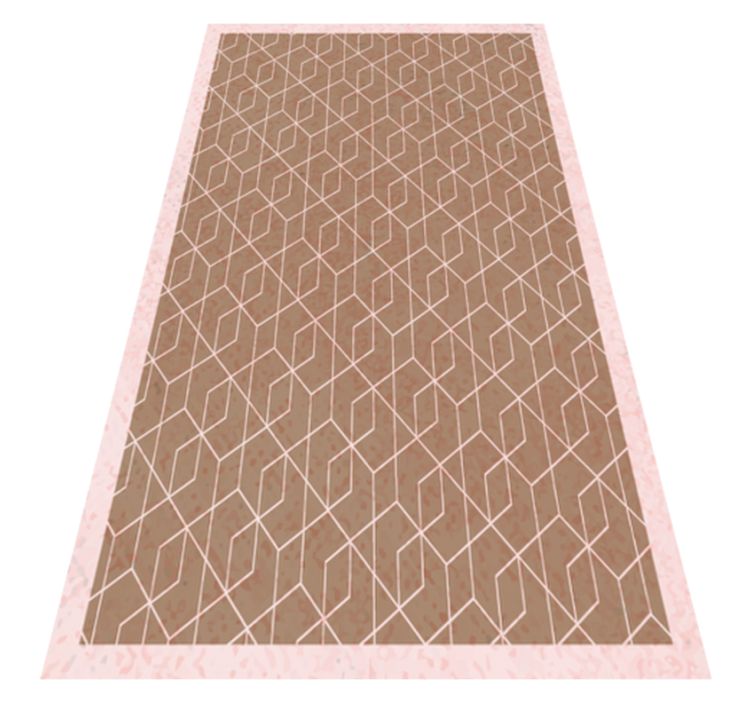 white diamonds 3D vinyl rug - TenStickers