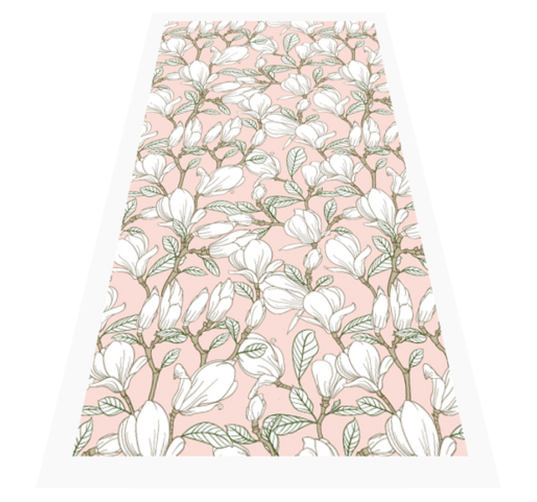Floral Illustration floral vinyl rug - TenStickers