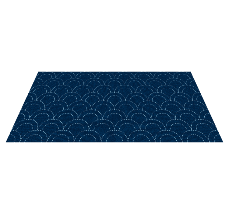 Scallop Pattern Depths geometric vinyl rug - TenStickers